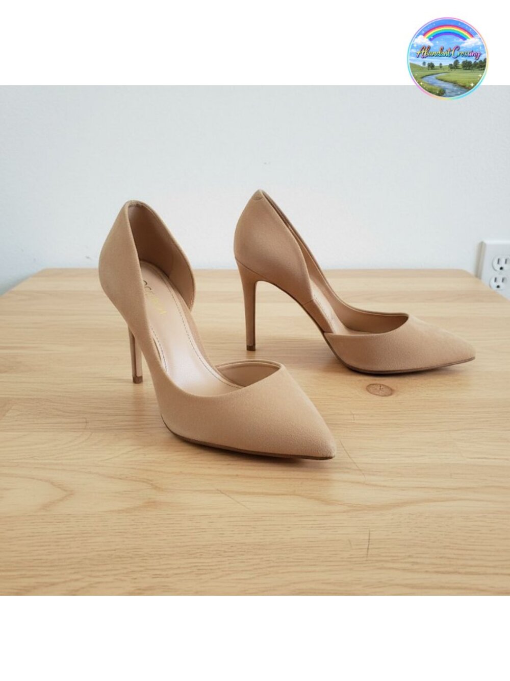 Leather Pointed Toe Pull-On Pumps 3.5 Inch Heel Evening Career Shoe